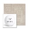 Picture of Boro Walnut | Set of 2 | 16" Sunbrella Boxed Round Outdoor Throw Pillows with Premium Inserts