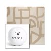 Picture of Brushstroke Stucco | Set of 2 | 16" Sunbrella Boxed Round Outdoor Throw Pillows with Premium Inserts