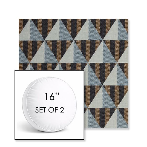 Picture of Buoy Cape Cod | Set of 2 | 16" Sunbrella Boxed Round Outdoor Throw Pillows with Premium Inserts