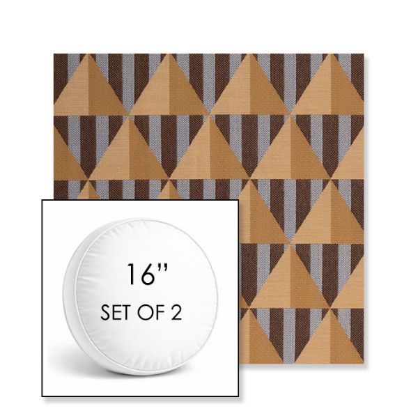 Picture of Buoy Sunset | Set of 2 | 16" Sunbrella Boxed Round Outdoor Throw Pillows with Premium Inserts