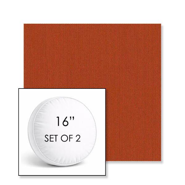 Picture of Canvas Antelope | Set of 2 | 16" Sunbrella Boxed Round Outdoor Throw Pillows with Premium Inserts