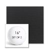 Picture of Canvas Black | Set of 2 | 16" Sunbrella Boxed Round Outdoor Throw Pillows with Premium Inserts