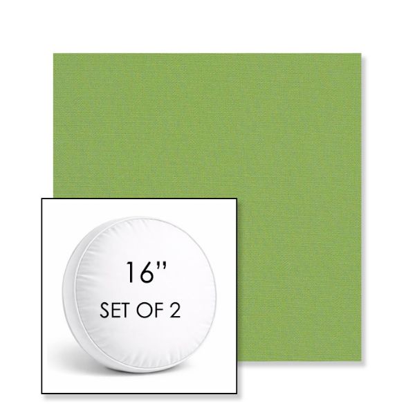 Picture of Canvas Ginkgo | Set of 2 | 16" Sunbrella Boxed Round Outdoor Throw Pillows with Premium Inserts