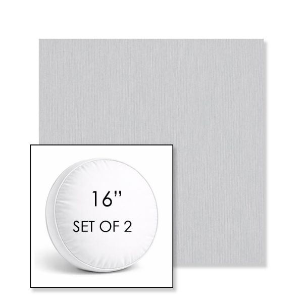 Picture of Canvas Marble | Set of 2 | 16" Sunbrella Boxed Round Outdoor Throw Pillows with Premium Inserts