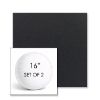 Picture of Canvas Raven Black | Set of 2 | 16" Sunbrella Boxed Round Outdoor Throw Pillows with Premium Inserts