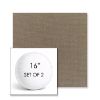 Picture of Canvas Taupe | Set of 2 | 16" Sunbrella Boxed Round Outdoor Throw Pillows with Premium Inserts