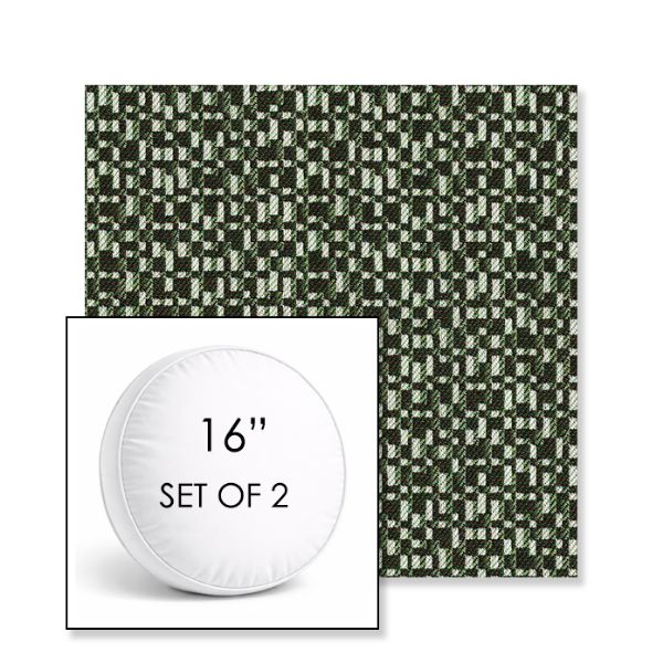 Picture of Carat Agate | Set of 2 | 16" Sunbrella Boxed Round Outdoor Throw Pillows with Premium Inserts