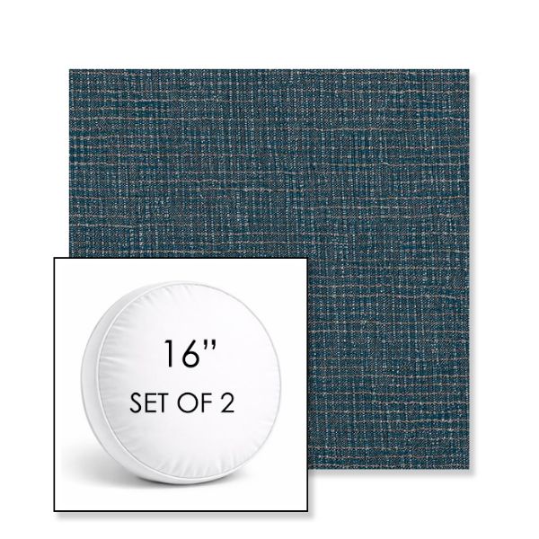 Picture of Cassava Lagoon | Set of 2 | 16" Sunbrella Boxed Round Outdoor Throw Pillows with Premium Inserts