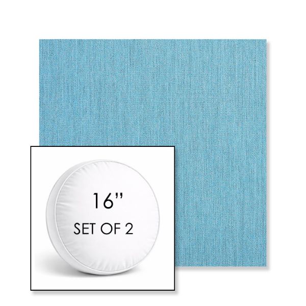 Picture of Cast Horizon | Set of 2 | 16" Sunbrella Boxed Round Outdoor Throw Pillows with Premium Inserts