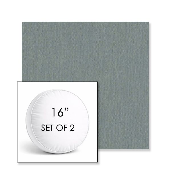 Picture of Cast Seaglass | Set of 2 | 16" Sunbrella Boxed Round Outdoor Throw Pillows with Premium Inserts