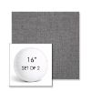 Picture of Cast Slate | Set of 2 | 16" Sunbrella Boxed Round Outdoor Throw Pillows with Premium Inserts