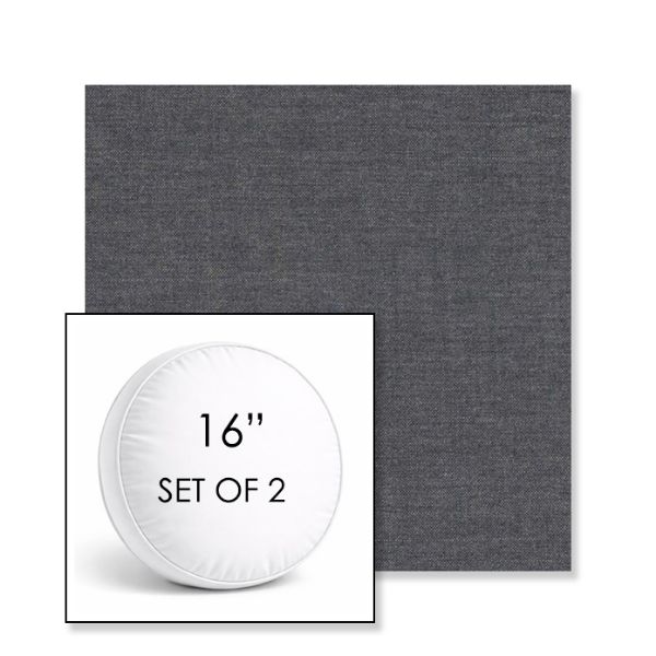Picture of Cast Twilight | Set of 2 | 16" Sunbrella Boxed Round Outdoor Throw Pillows with Premium Inserts