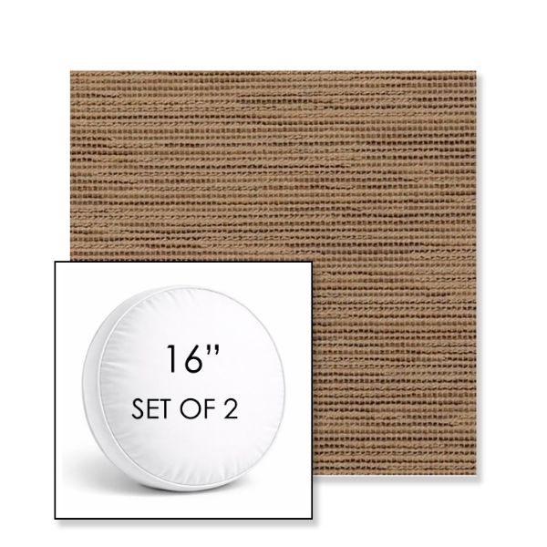 Picture of Charmer Wren | Set of 2 | 16" Sunbrella Boxed Round Outdoor Throw Pillows with Premium Inserts