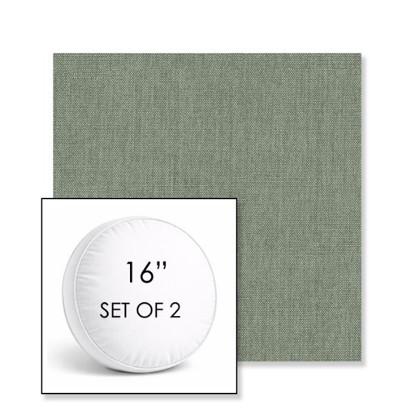 Picture of Cliff Spa | Set of 2 | 16" Sunbrella Boxed Round Outdoor Throw Pillows with Premium Inserts