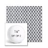 Picture of Detail Navy | Set of 2 | 16" Sunbrella Boxed Round Outdoor Throw Pillows with Premium Inserts