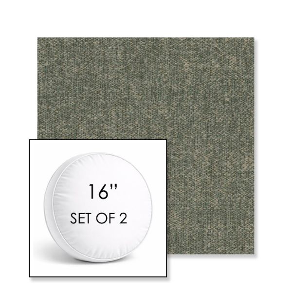 Picture of Dither Fern | Set of 2 | 16" Sunbrella Boxed Round Outdoor Throw Pillows with Premium Inserts