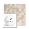 Picture of Etna Dune | Set of 2 | 16" Sunbrella Boxed Round Outdoor Throw Pillows with Premium Inserts