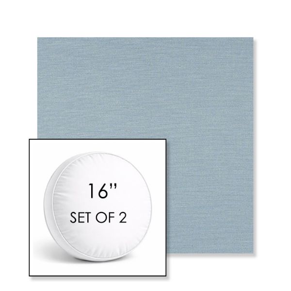 Picture of Exhale Dewdrop | Set of 2 | 16" Sunbrella Boxed Round Outdoor Throw Pillows with Premium Inserts