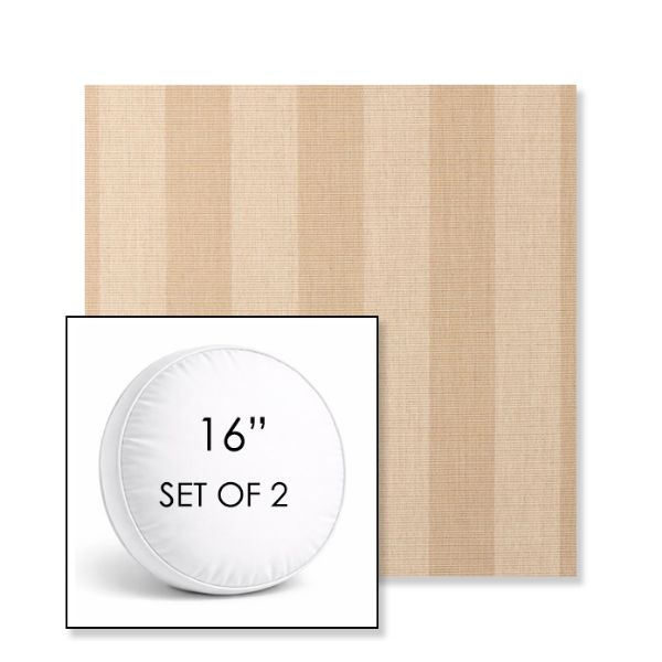 Picture of Expressive Sparrow | Set of 2 | 16" Sunbrella Boxed Round Outdoor Throw Pillows with Premium Inserts