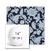 Picture of Floral Song Navy | Set of 2 | 16" Sunbrella Boxed Round Outdoor Throw Pillows with Premium Inserts