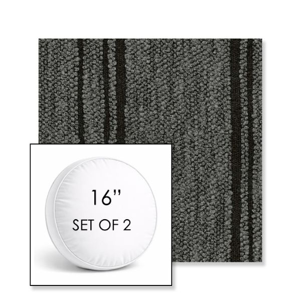 Picture of Harvest Basalt | Set of 2 | 16" Sunbrella Boxed Round Outdoor Throw Pillows with Premium Inserts
