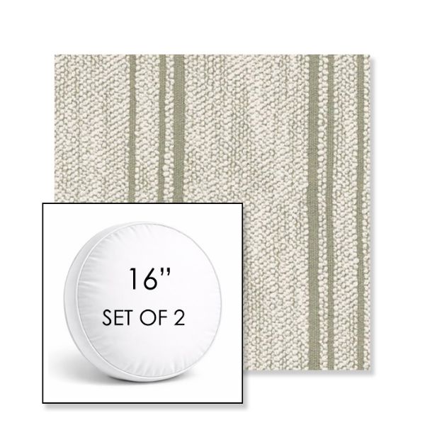 Picture of Harvest Nile | Set of 2 | 16" Sunbrella Boxed Round Outdoor Throw Pillows with Premium Inserts