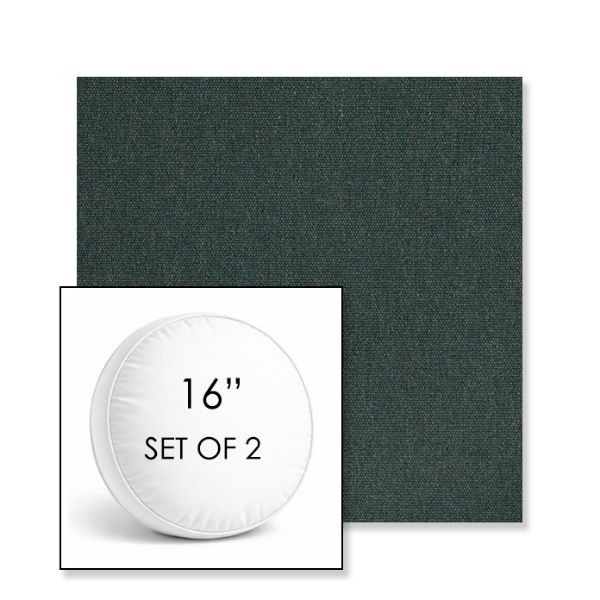 Picture of Heritage Alpine | Set of 2 | 16" Sunbrella Boxed Round Outdoor Throw Pillows with Premium Inserts