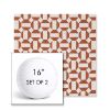 Picture of Hoopla Tobiko | Set of 2 | 16" Sunbrella Boxed Round Outdoor Throw Pillows with Premium Inserts