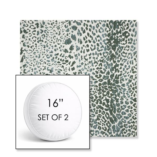 Picture of Instinct Willow | Set of 2 | 16" Sunbrella Boxed Round Outdoor Throw Pillows with Premium Inserts