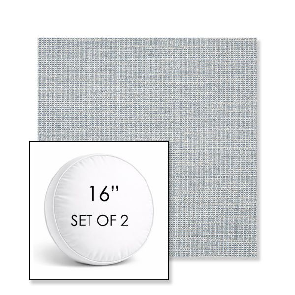 Picture of Kudos Saltwater | Set of 2 | 16" Sunbrella Boxed Round Outdoor Throw Pillows with Premium Inserts