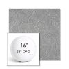 Picture of Leaf Structure Slate | Set of 2 | 16" Sunbrella Boxed Round Outdoor Throw Pillows with Premium Inserts