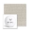 Picture of Linen Silver | Set of 2 | 16" Sunbrella Boxed Round Outdoor Throw Pillows with Premium Inserts