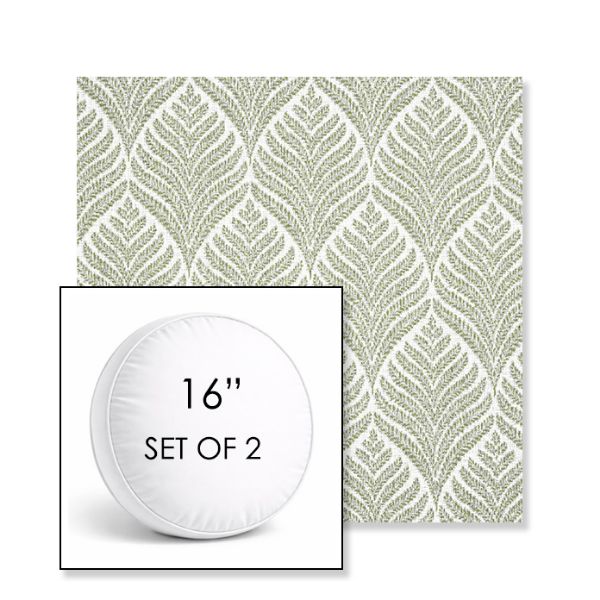 Picture of Linnaeus Spring | Set of 2 | 16" Sunbrella Boxed Round Outdoor Throw Pillows with Premium Inserts