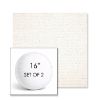 Picture of Litchfield Snow | Set of 2 | 16" Sunbrella Boxed Round Outdoor Throw Pillows with Premium Inserts