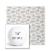 Picture of Lola Slate | Set of 2 | 16" Sunbrella Boxed Round Outdoor Throw Pillows with Premium Inserts