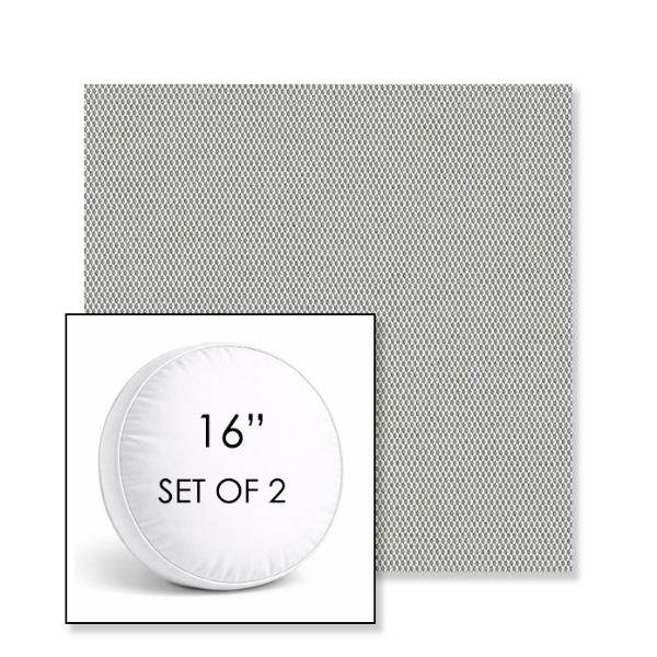 Picture of Lopi Ash | Set of 2 | 16" Sunbrella Boxed Round Outdoor Throw Pillows with Premium Inserts