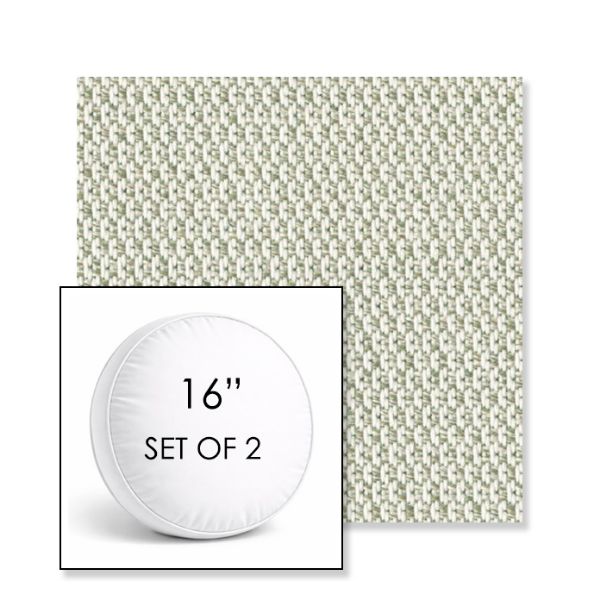 Picture of Lopi Bud | Set of 2 | 16" Sunbrella Boxed Round Outdoor Throw Pillows with Premium Inserts