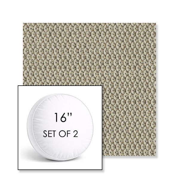 Picture of Lopi Chai | Set of 2 | 16" Sunbrella Boxed Round Outdoor Throw Pillows with Premium Inserts