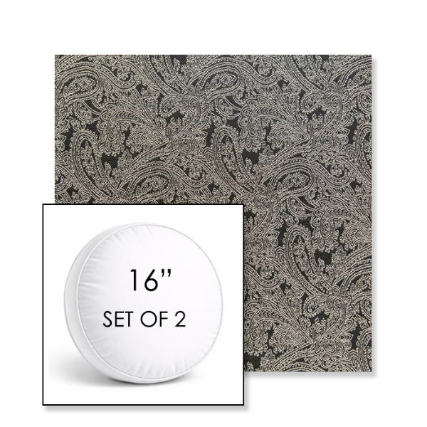 Picture of Mahalo Equinox | Set of 2 | 16" Sunbrella Boxed Round Outdoor Throw Pillows with Premium Inserts