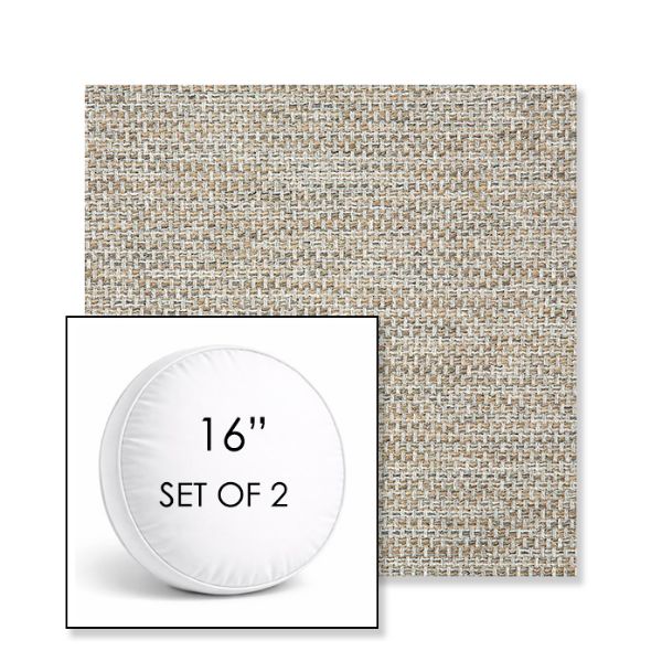 Picture of Mainstreet Dove | Set of 2 | 16" Sunbrella Boxed Round Outdoor Throw Pillows with Premium Inserts