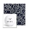 Picture of Maritime Nautical | Set of 2 | 16" Sunbrella Boxed Round Outdoor Throw Pillows with Premium Inserts