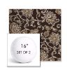 Picture of Martha Floral Garden Path | Set of 2 | 16" Sunbrella Boxed Round Outdoor Throw Pillows with Premium Inserts