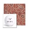 Picture of Martha Floral Rose Vine | Set of 2 | 16" Sunbrella Boxed Round Outdoor Throw Pillows with Premium Inserts