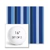 Picture of Milano Cobalt | Set of 2 | 16" Sunbrella Boxed Round Outdoor Throw Pillows with Premium Inserts