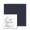 Picture of Natte Bluestone | Set of 2 | 16" Sunbrella Boxed Round Outdoor Throw Pillows with Premium Inserts