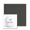 Picture of Natte Dark Taupe | Set of 2 | 16" Sunbrella Boxed Round Outdoor Throw Pillows with Premium Inserts