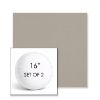Picture of Natte Taupe Chalk | Set of 2 | 16" Sunbrella Boxed Round Outdoor Throw Pillows with Premium Inserts