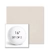 Picture of Natte White | Set of 2 | 16" Sunbrella Boxed Round Outdoor Throw Pillows with Premium Inserts