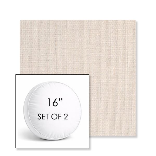 Picture of Nova Glimmer | Set of 2 | 16" Sunbrella Boxed Round Outdoor Throw Pillows with Premium Inserts