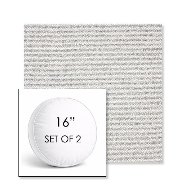 Picture of Nurture Pebble | Set of 2 | 16" Sunbrella Boxed Round Outdoor Throw Pillows with Premium Inserts